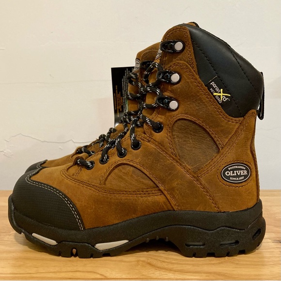 oliver Shoes - Women’s Oliver by Honeywell OL24031-BRN-090 Steel Toe Work Boot Size 5.5